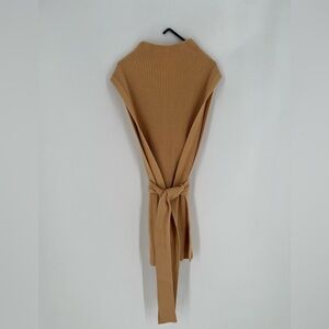 Cos Wool Blend Tabard Knitted Belted Vest